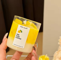 Bougie d'aromathérapie au café glacé - Bougie parfumée en forme de boisson superposée pour la décoration intérieure et les cadeaux - Produit très vendu sur le marché