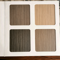 Panneau mural en bambou de 5 mm/8 mm, panneau en cristal de carbone à grain de bois, panneau mural WPC pour la décoration murale intérieure commerciale