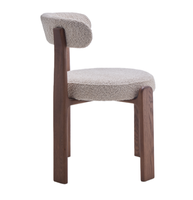 Chaise de salle à manger en bois massif au design nordique moderne, coussin de siège recouvert de tissu, chaise en bois de luxe pour salle à manger