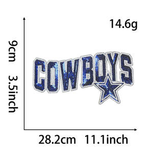 NFL 팀 자수 스팽글 패치 시카고 베어스 이글스 그린 베이 패커 의류 가방 재킷 DIY 축구 의류 - Product Image 4