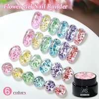 Vernis Gel Constructeur pour Ongles 30ML à Fleurs Séchées, Transparent, Naturel, Soak Off, UV, pour Extension et Peinture d'Ongles, Marque Privée
