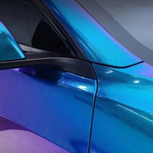 Annhao Top qualité Super extensible caméléon violet à bleu brillant diamant sans bulle Transparent vinyle voiture Wrap
