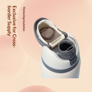32oz Owaal Stainless Steel Insulated Water Bottle Custom <strong>Flasks</strong> <strong>with</strong> Vacuum Thermos <strong>Straw</strong> BPA-Free Sport Travel Tumblers - Product Image 3