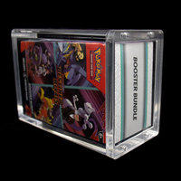 Vente en gros Pokemoned 6 Pack Petit Paldean Fates Booster Bundle Case Couvercle magnétique Acrylique 151 Booster Bundles Case Boîte de rangement