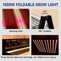 Lumière LED horticole UV IR à 3 canaux SLT pour l'agreiculture intérieure pliable 1000W Led Grow Light Strip Full Spectrum Led Tuning