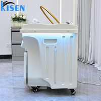 Machine de lavage de cheveux Kisen Bac Shampoo Basin Head Spa Japeness Zen-flow Unité améliorée sans plomberie Bol de salon avec réservoirs
