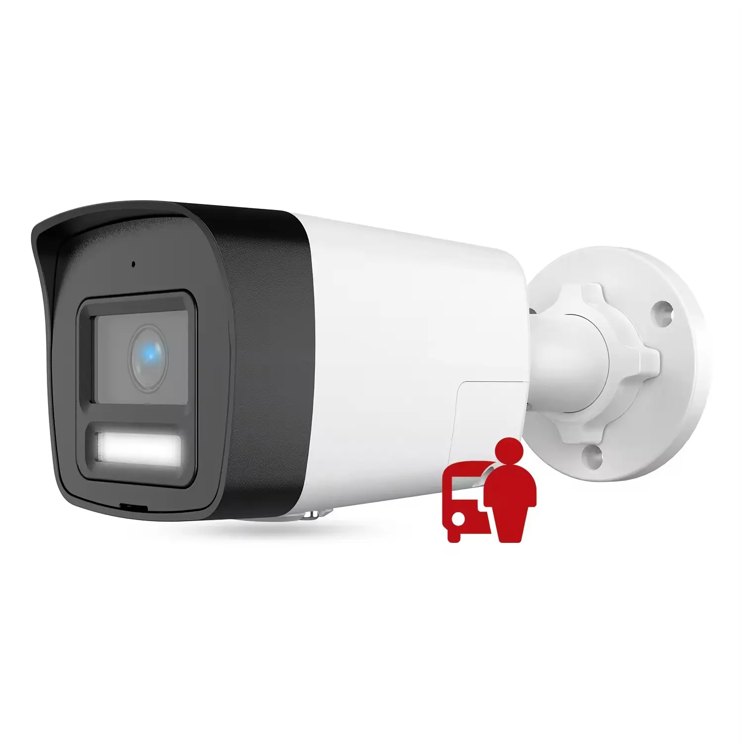 Câmera IP HK 4K 8MP CCTV Bullet POE Visão noturna de luz dupla colorida com suporte para detecção de humanos/veículos slot para placa de áudio WDR