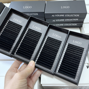 Extensiones de Pestañas Coreanas PBT con Logotipo Privado, Premium, Individuales, Mega Volumen, Curvatura J B C D CC DD L M, Efecto Mink Cashmere - Product Image 2