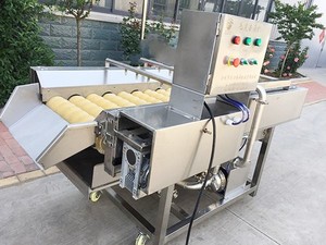 Laveuse-éplucheuse à rouleaux en acier inoxydable pour pommes de terre, légumes-racines et fruits, capacité 200 kg - Product Image 6