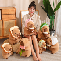 Peluche Capybara brodée ultra douce avec tasse à bubble tea – Cadeau anti-stress pour tous les âges, unisexe, vente en gros