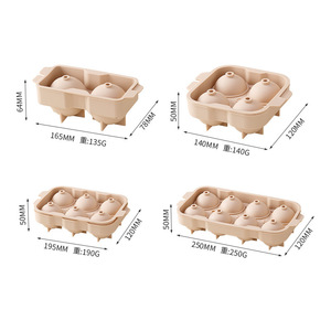 Silicone Ice Ball Mold Round Sphere 2 4 6 8 Holes Large Household Quick Freezing Ice Maker Tray - Product Image 1
