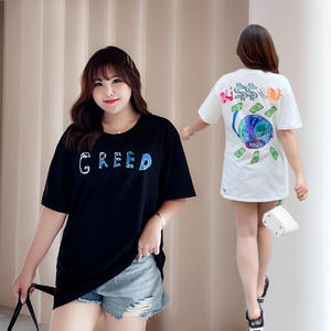 แฮปปี้ฮัทชุดเดรสลำลองสำหรับผู้หญิงทรงหลวมคอกลมระบายอากาศได้ดีพิมพ์ลายชุดฤดูร้อนขนาดพลัสสวมใส่ได้ทุกวัน TN7558 - Product Image 4