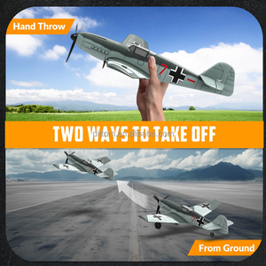 <span class=keywords><strong>BF109</strong></span> EPP <span class=keywords><strong>RC</strong></span> Avión de ala fija 2,4G 3CH Flying Glider Modelo de avión Stunting Fighter con giroscopio de 6 ejes - Product Image 2
