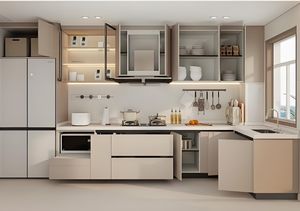 Venta al por mayor gabinetes de cocina modernos personalizados gabinetes de cocina modulares de madera montados en la pared para Villa buen precio - Product Image 6