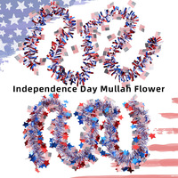 Tira Decorativa para el Día de la Independencia Americana, Adorno Colgante para el 250 Aniversario, Accesorios para Disfraces, Colgante de Tira Colorida con Estrellas