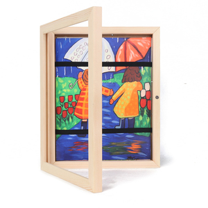 Rắn gỗ trẻ em tác phẩm nghệ thuật hình ảnh khung bằng gỗ trẻ em vẽ khung thủ công mỹ nghệ trẻ em khung nghệ thuật - Product Image 1