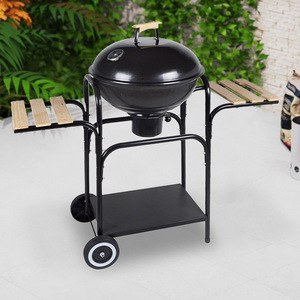 18-Inch Apple-Style Barbecue Grill With <b>Trolley</b> Outdoor Camping Patio Multifunctional Portable <b>Foldable</b> Windproof - Product Image 1