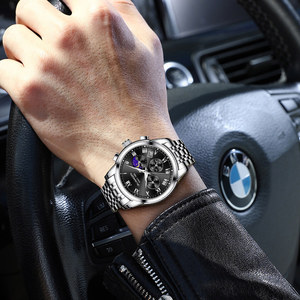 Reloj <span class=keywords><strong>de</strong></span> Pulsera <span class=keywords><strong>de</strong></span> Cuarzo para Hombre, Marca [Brand Name], Correa <span class=keywords><strong>de</strong></span> Acero Inoxidable, Resistente al Agua 3ATM, Cierre <span class=keywords><strong>de</strong></span> Mariposa, Popular entre Estudiantes <span class=keywords><strong>de</strong></span> Secundaria - Product Image 1