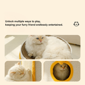 Nuevo y Elegante Rascador para Gatos de Alta Calidad, Multinivel, Tipo Torre de Árbol Moderna, con Poste de Sisal y Pelo Sintético - Product Image 3