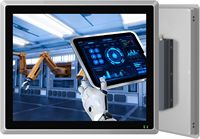 Panel PC Industrial Integrado de 17 Pulgadas, IP65, Sin Ventilador, Táctil, Todo en Uno, SSD+HDD, Compatible con VR, Windows 10 Pro, DDR4, 12 Núcleos, Encendido Automático