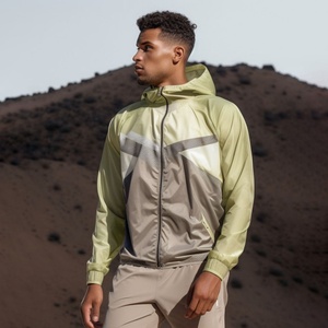 2024 Outdoor Hiking <b>Lightweight</b> Nylon Waterproof Softshell Anorak Zip up Safari Windbreaker <b>Jackets</b> for <b>Men</b> - Product Image 3