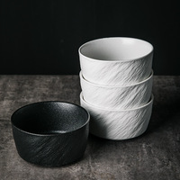 Bol en céramique de style mignon, compatible micro-ondes, couleur sous-glaçure, pour usage domestique, pour riz, nouilles, petit-déjeuner japonais, soupe, flocons d'avoine, grand ou petit format