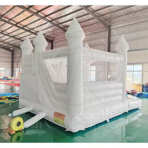 Gorila inflable de la boda del castillo animoso comercial blanco con tobogán, casa de despedida del partido - Product Image 4