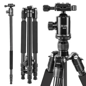 Q668 Treppiedi di Macchina Fotografica, 63.7 "In Alluminio Leggero DSLR Treppiede con 1/4" Piastra A Sgancio Rapido, di 360 Gradi Testa A Sfera e Borsa per il trasporto