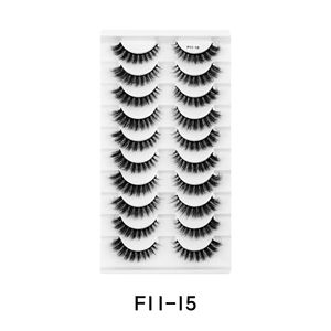 Mixed Deep-Wave Natural Thick False Eyelashes Full <b>Strip</b> Lashes with <b>Plastic</b> Cotton Band Tray for Wholesale - Product Image 5