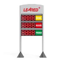 Letrero de Precio de Combustible de Doble Cara y Pantalla LED Grande de 7 Segmentos para Estaciones de Servicio, Tablero de Precios para Exteriores