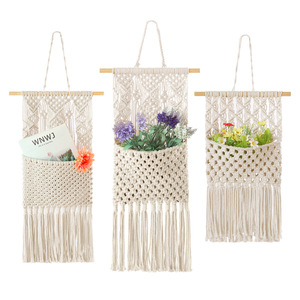 Decoración de pared Bohemia hecha a mano, bricolaje, hilo de algodón personalizado, macramé, <span class=keywords><strong>tapiz</strong></span> tejido para colgar en la pared para el hogar y la Oficina - Product Image 1