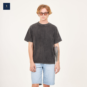 เสื้อยืดผ้าฝ้าย100% วินเทจของผู้ชายขายดีที่สุด220 GMS Acid WASH ปรับแต่งได้เปล่าจากประเทศไทย - Product Image 1