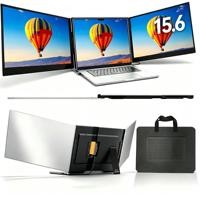 Monitor Portátil de 15.6 Pulgadas 1080P IPS con Triple Pantalla, Conexión con un Solo Cable, Plug & Play, Ideal para Viajes y Negocios, Gran Venta al Mejor Precio