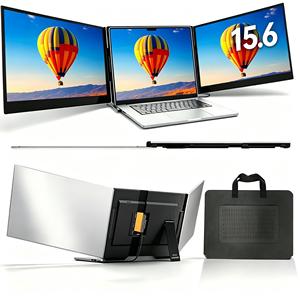 Moniteur portable 15,6 pouces 1080P IPS à trois écrans, un seul câble, plug & play, idéal pour les voyages et les affaires – <span class=keywords><strong>Meilleur</strong></span> <span class=keywords><strong>prix</strong></span>, vente flash - Product Image 1