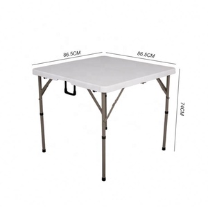Tavolo Pieghevole Quadrato Portatile in HDPE Bianco Stampato a Soffio per Esterni, Semplice <span class=keywords><strong>e</strong></span> di Tendenza - Product Image 5