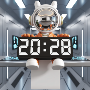 Orologio Astronauta Dipinto a Mano Creativo, Decorazione Multiuso per la Casa, Regalo di Laurea e Affari, in Resina Sintetica Morbida - Product Image 1