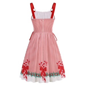 027 #   Vestido Navideño sin Mangas con Estampado de Moda para Mujer, Disfraz de Navidad, Vestidos Elegantes de Mujer - Product Image 3