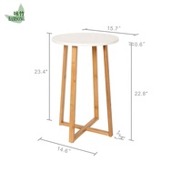 Table d'appoint en bambou haute, hauteur 595 mm, une table d'appoint moderne pour canapé, fauteuil et chevet, une table d'appoint élégante pour salon ou chambre à coucher