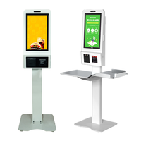 Terminal de paiement POS sans numéraire à écran tactile de 21 24 27 32 pouces Kiosque Fabricants Stand au sol Kiosque de commande automatique Machine McDonald's
