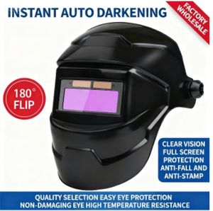 <span class=keywords><strong>Careta</strong></span> <span class=keywords><strong>de</strong></span> Soldadura con Oscurecimiento Automático Solar, Vista Amplia, Color Real, Resistente a Altas Temperaturas, Casco <span class=keywords><strong>de</strong></span> Soldadura con Oscurecimiento Automático <span class=keywords><strong>de</strong></span> PC - Product Image 1
