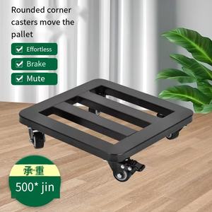 Pot <span class=keywords><strong>de</strong></span> <span class=keywords><strong>fleurs</strong></span> en métal, <span class=keywords><strong>support</strong></span> <span class=keywords><strong>de</strong></span> pot <span class=keywords><strong>de</strong></span> plantes, <span class=keywords><strong>support</strong></span> <span class=keywords><strong>de</strong></span> pot carré, rouleau, plantation intérieure et extérieure, roue <span class=keywords><strong>à</strong></span> pousser manuelle, plateau - Product Image 3