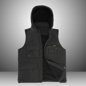Chaleco con Capucha y Forro de Terciopelo para Invierno, Abrigo Deportivo Unisex para Clima Frío y Cálido, Overol para Fotógrafos y Reporteros al Aire Libre - Product Image 4
