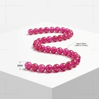 Perles de Verre Craquelé Violet, Perles Éclatantes de Cristal Bicolores Rose et Bleu, Tendance, 8 mm, pour la Fabrication de Bracelets Charmants