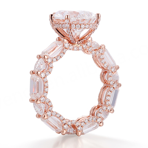 แหวนทองคำแท้ 18K 14K ดีไซน์หรูหรา ประดับเพชรทรงลูกแพร์ VVS ผลิตในห้องปฏิบัติการ แหวนทองดีไซน์เฉพาะ ของขวัญวันครบรอบสำหรับผู้หญิง - Product Image 2