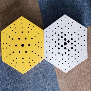 Láminas <span class=keywords><strong>de</strong></span> aluminio perforadas poligonales para decoración <span class=keywords><strong>de</strong></span> cafeterías, paneles <span class=keywords><strong>de</strong></span> techo <span class=keywords><strong>de</strong></span> aluminio poroso personalizados. - Product Image 3