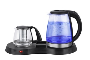 Coffee Pot Teapot Boiling <b>Kettle</b> Glass Teapot Set <b>Kettle</b> Tray Set with Infuser - Product Image 2
