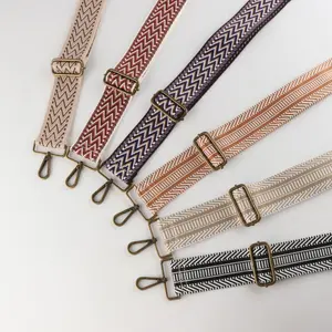 新设计5厘米宽彩色印花包带背包制作套件DIY针织钩针包带可更换肩包带