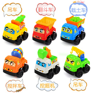 6 modèles de <span class=keywords><strong>mini</strong></span>-véhicules de chantier à inertie pour enfants, ensemble de camions-bennes et excavatrices, cadeau pour garçons - Product Image 4