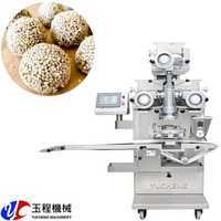 Machine automatique à haute efficacité pour la fabrication de boules de dattes avec garniture au tahini, production continue, acier inoxydable 304, usage commercial