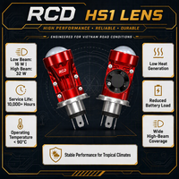 Qualité d'exportation mondiale Plug & Play H4 6000K Boîtier rouge 2,0 pouces Lentille de retrofit LED avant pour moto Sécurité de conduite nocturne Alibaba